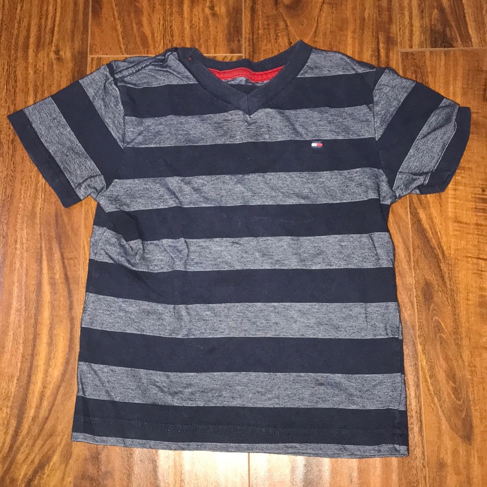 Tommy Hilfiger Navy blue striped short sleeve tee